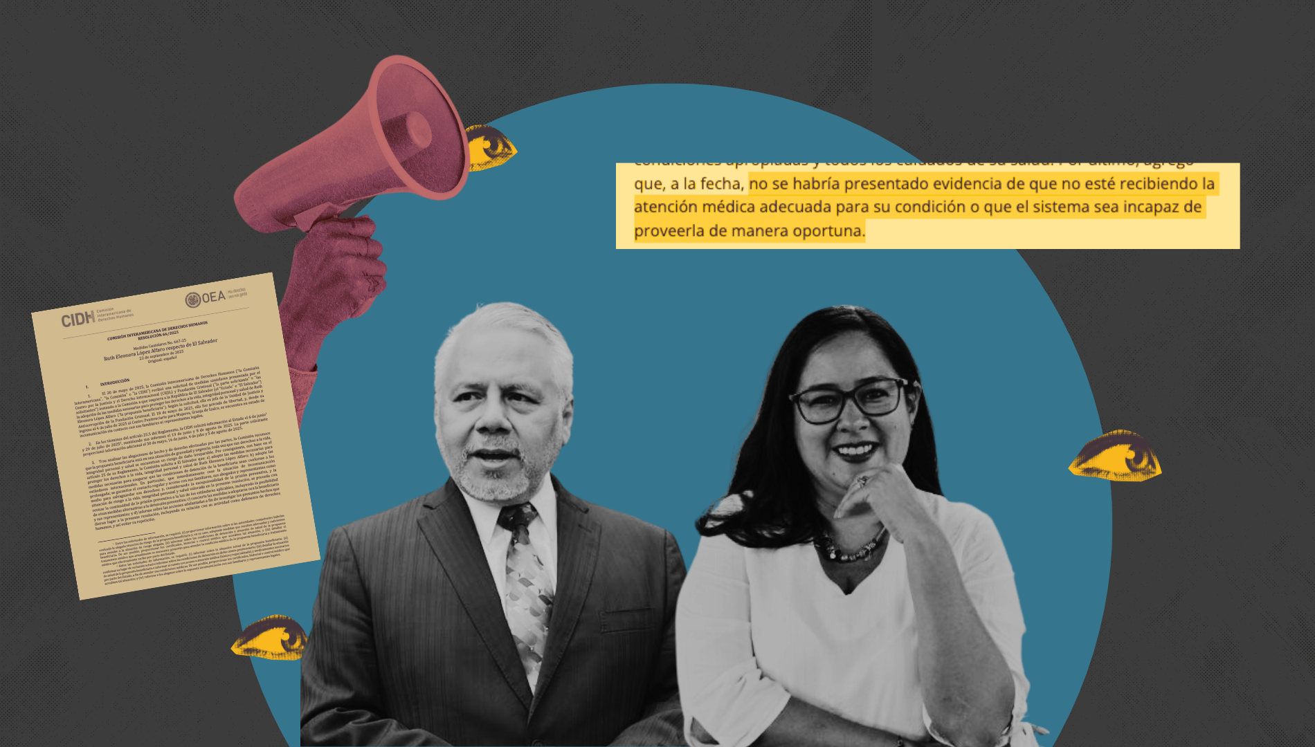CIDH pide proteger a Ruth López y Enrique Anaya, dos críticos presos en las cárceles de Bukele