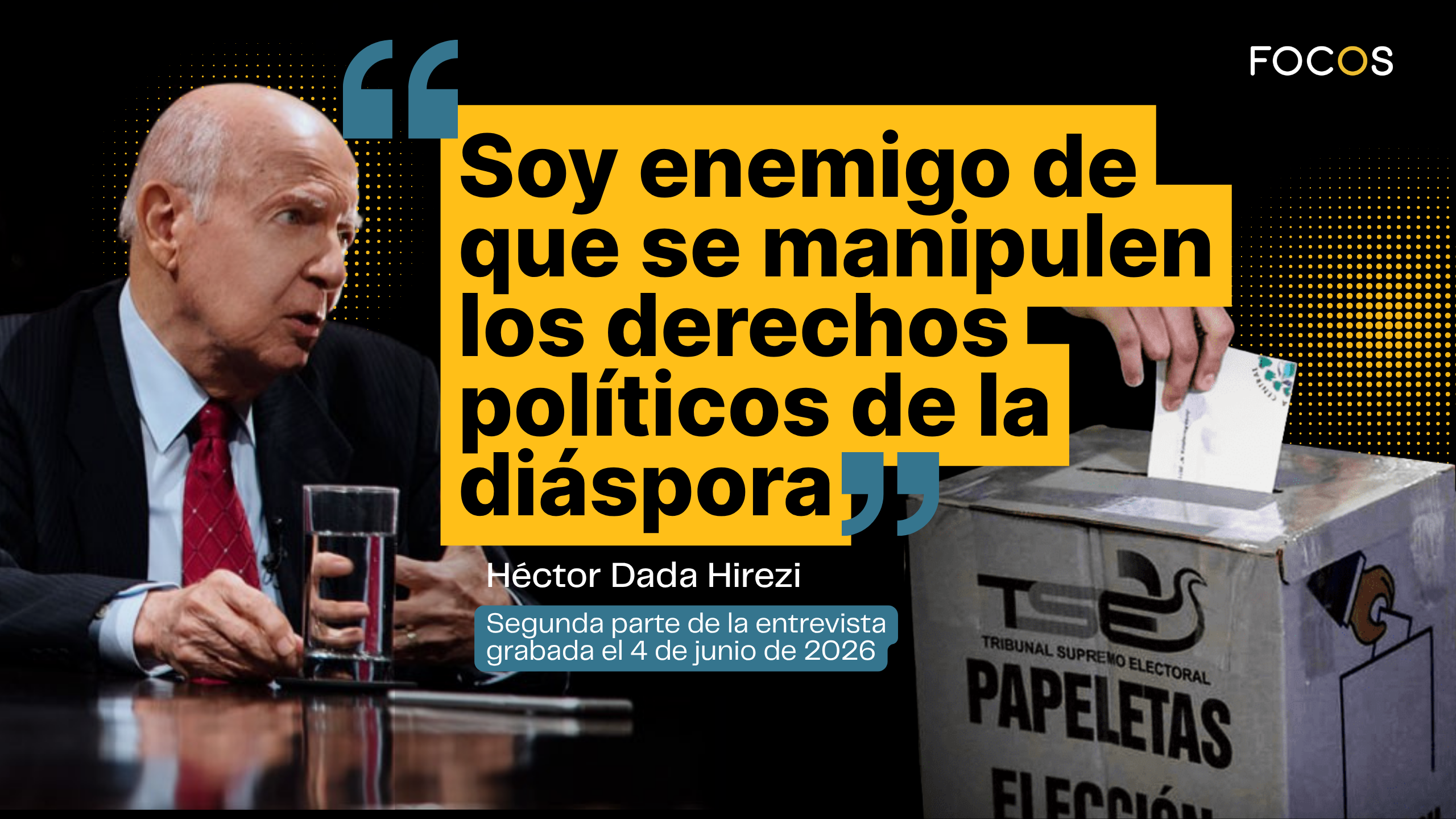 Héctor Dada Hirezi: “Soy enemigo de que se manipulen los derechos de la diáspora”